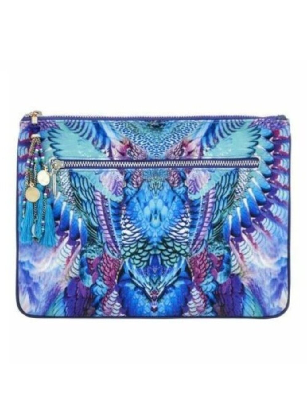 RARE! Camilla Moon Dance Clutch with Tassels b